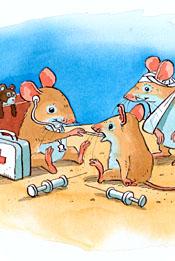 Et maleri av en tegneserie