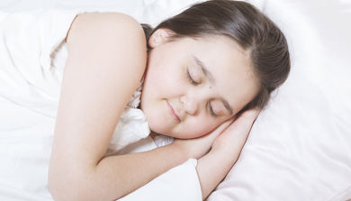 Fotot av jente som sover