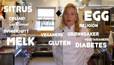 Kokk som beskriver utfordringer med diett