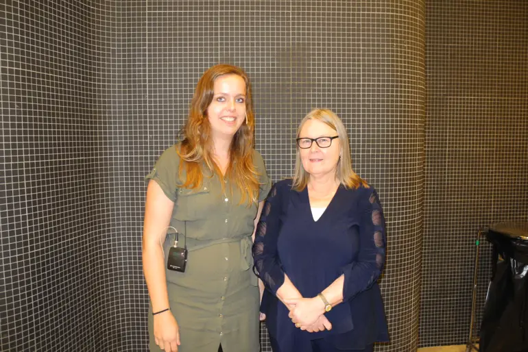 Doktoranden og Anne-Marie Landtblom, førsteopponent og søvnekspert fra Uppsala Universitet.