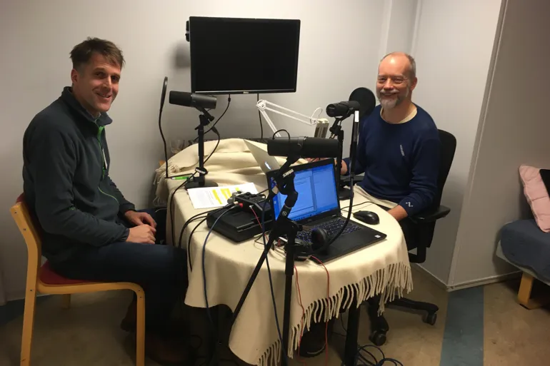 Børre og Hans Christian i studia