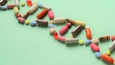 Medisiner arrangert for å se ut som en DNA-kode
