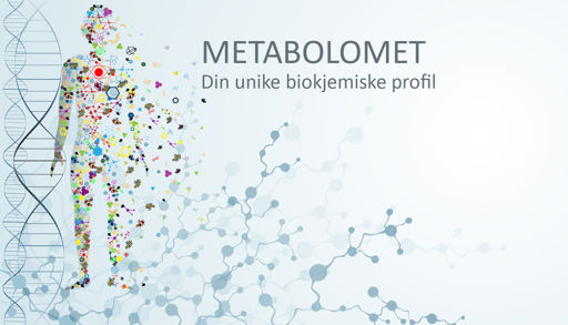 Illustrasjonsbilde av menneske og dna med tekst din unike biokjemiske profil