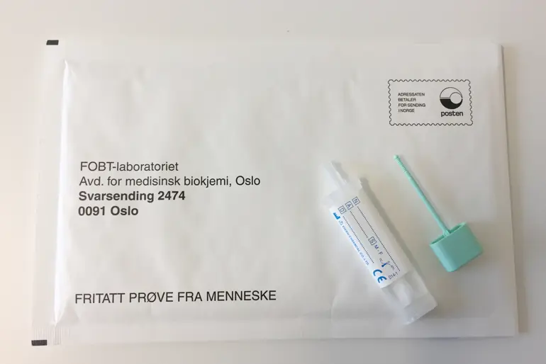Bilde av konvolutt med prøve