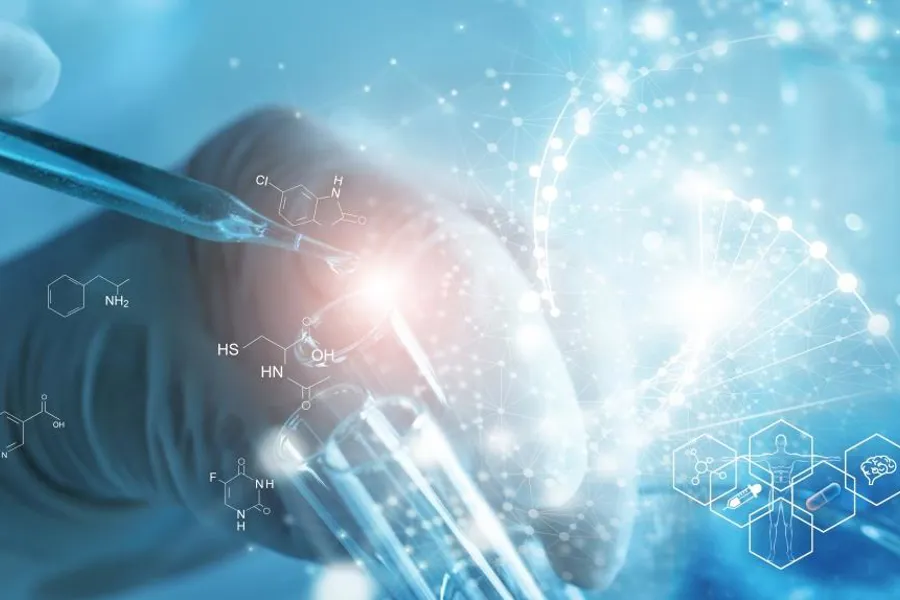 molecular science, test tube, illustration photo