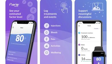 Illustrasjon av hvordan Florio-appen ser ut i AppStore