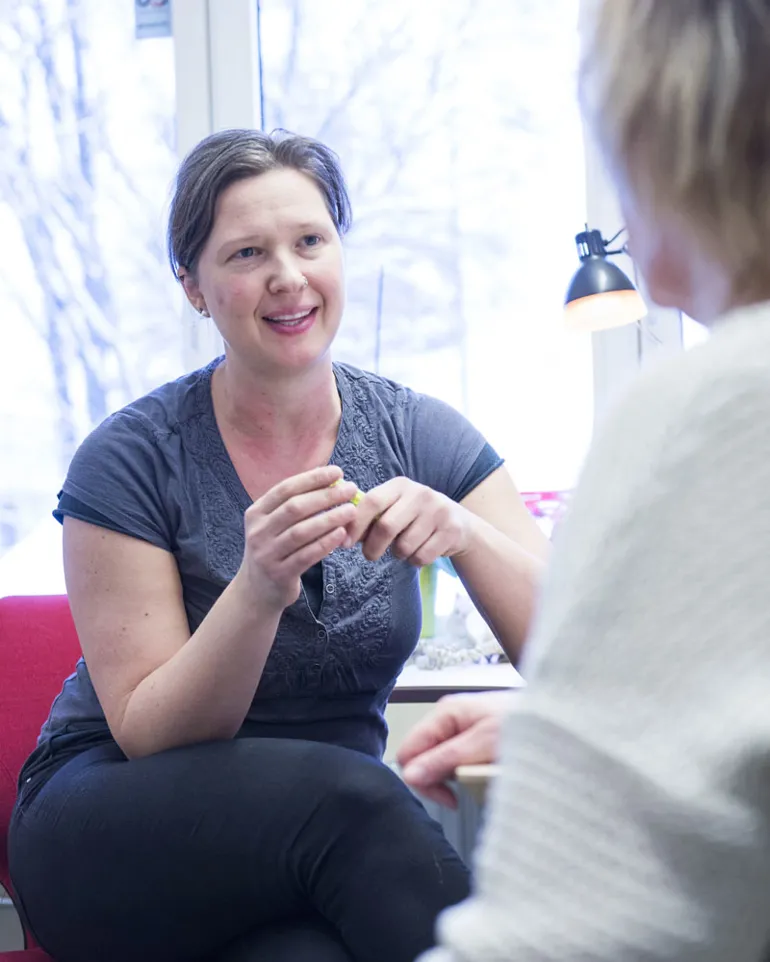 Samtale. Illustrasjon.