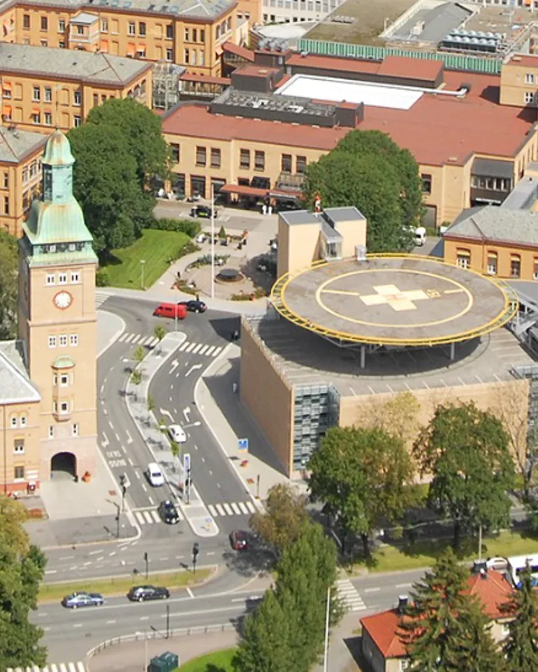 Flyfoto av Ullevål sykehus