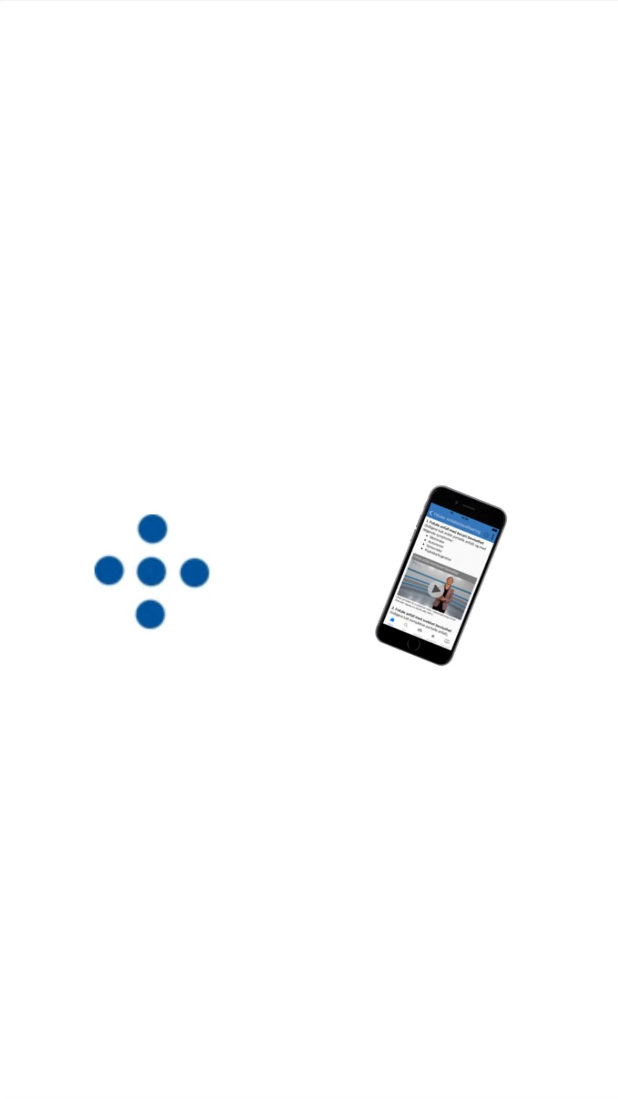 Kollasj av logo for appen 