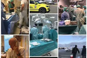 Flere bilder fra transplantasjoner satt sammen til ett.