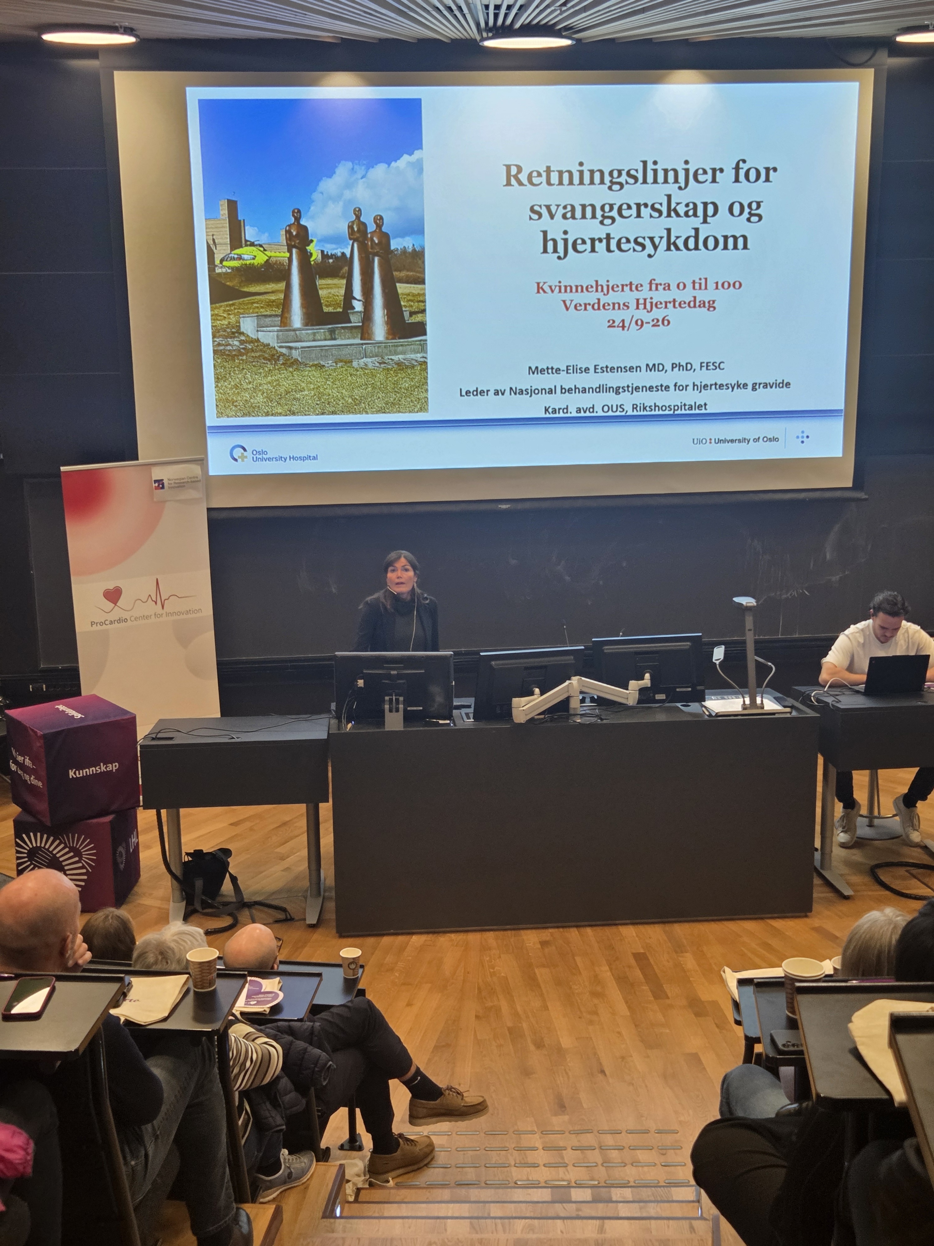 En person som holder en presentasjon