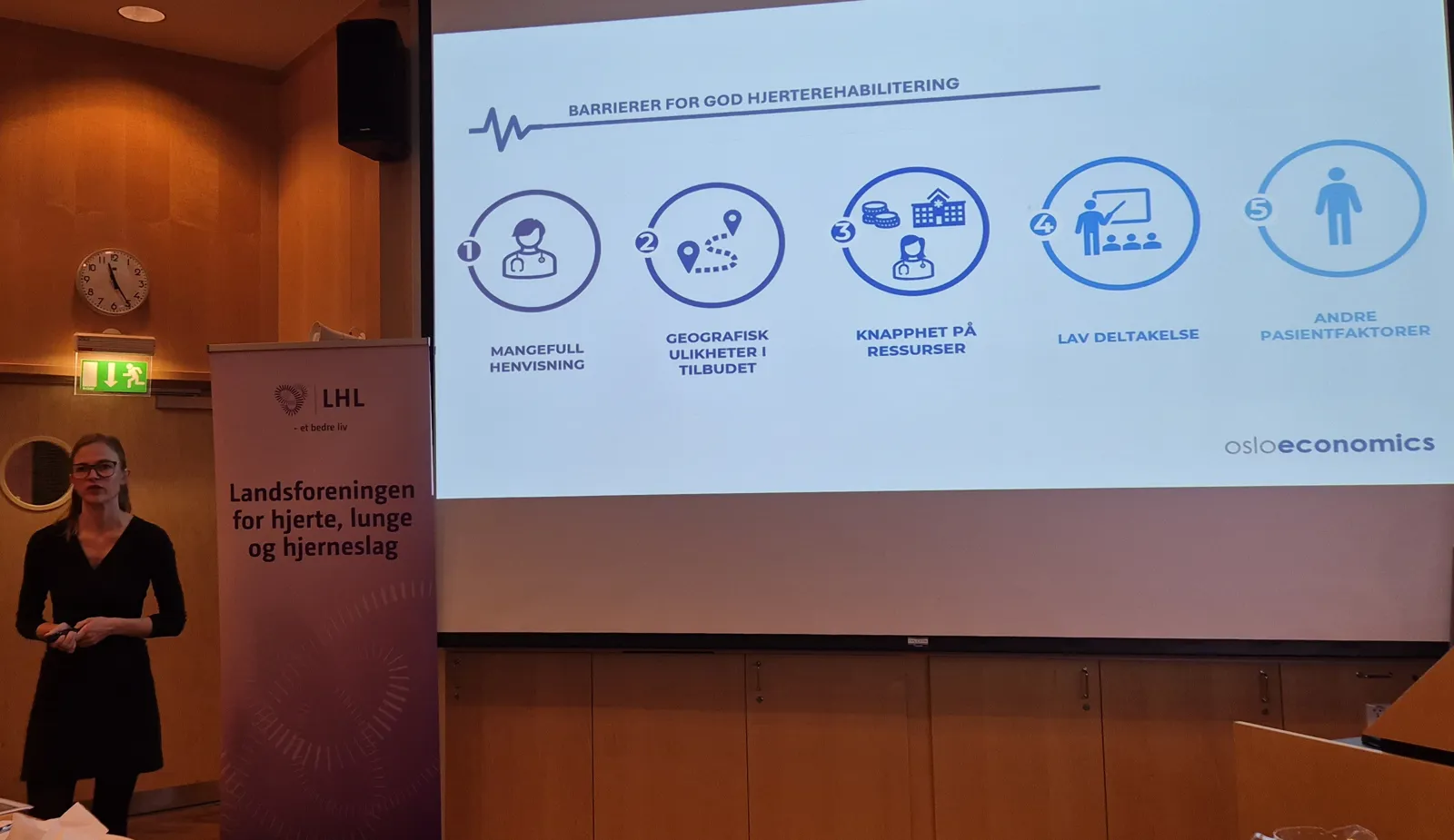 Oslo Economics presenterte ulike barrierer for deltakelse på hjerterehabilitering i Norge