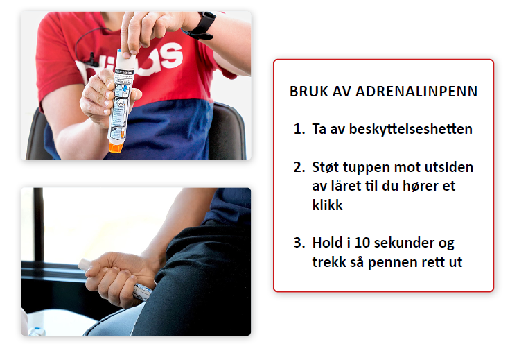 En person som holder en sprøyte