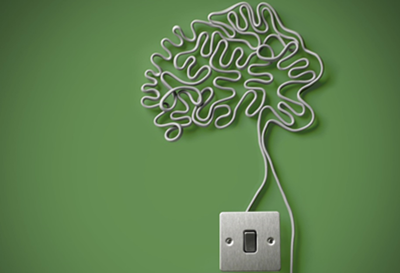 En ledning formet som et tre.