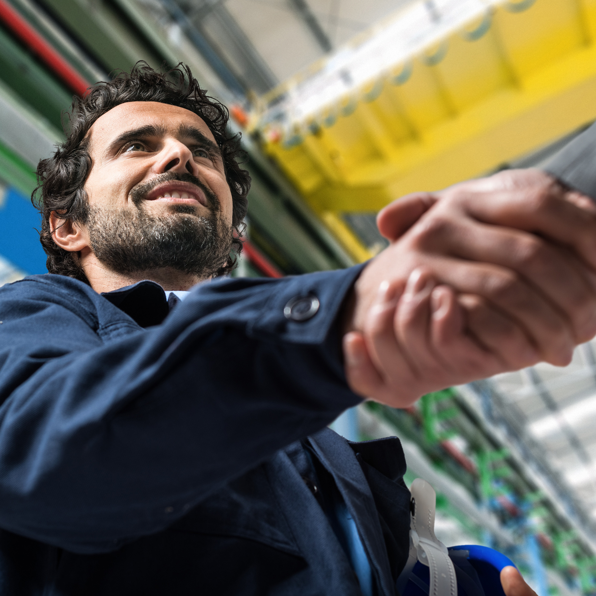 Man doing a handshake
