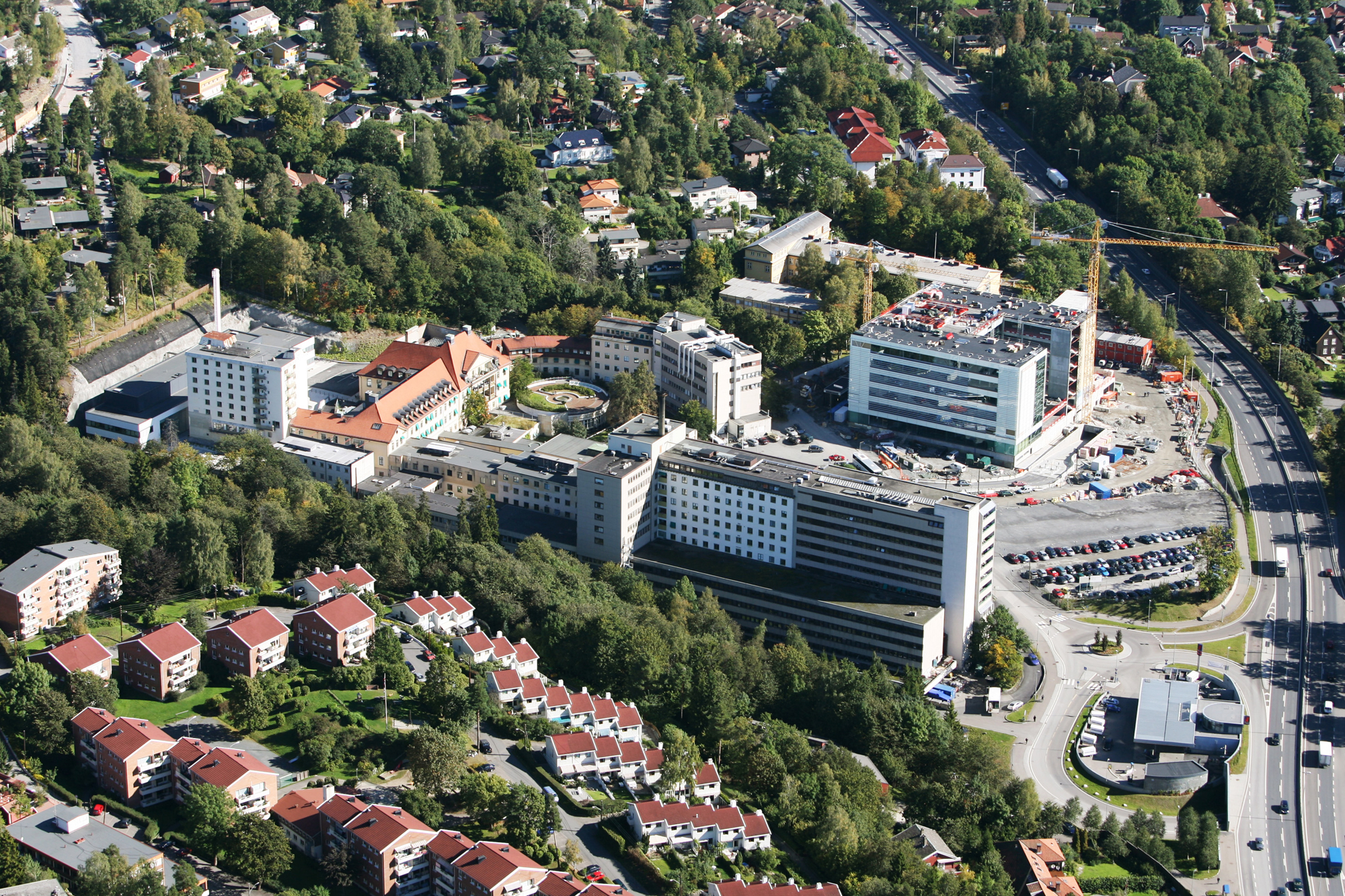 Luftfoto av Radiumhospitalet