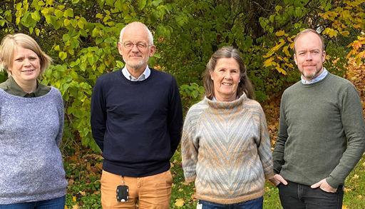 A group of people standing in front of a tree