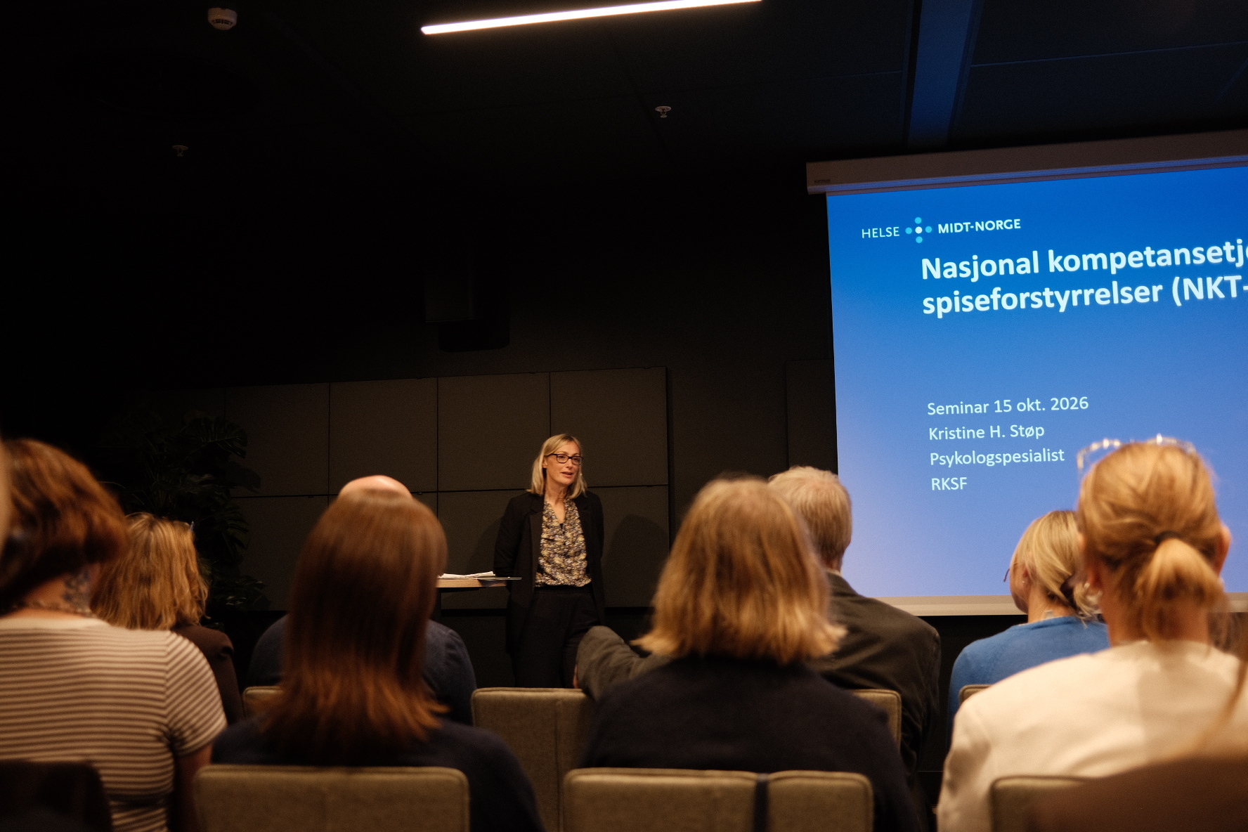 En person som holder en presentasjon