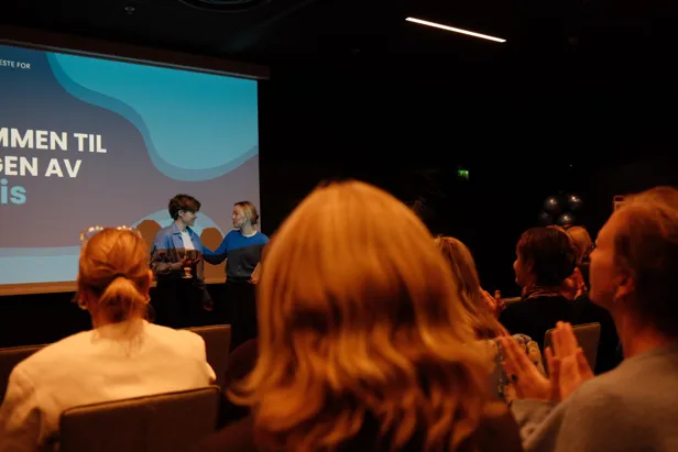 En person som holder en presentasjon