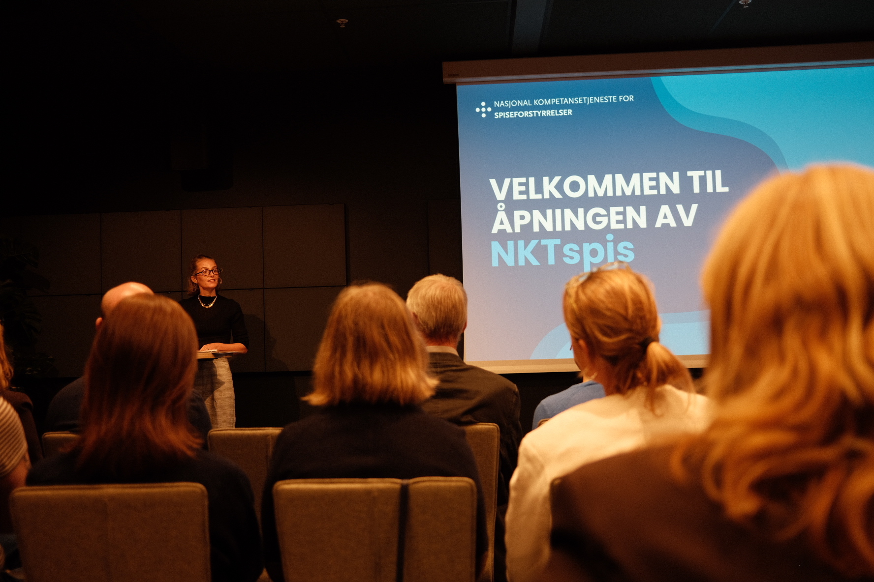 En person som holder en presentasjon
