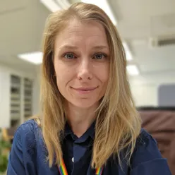 A person with long hair