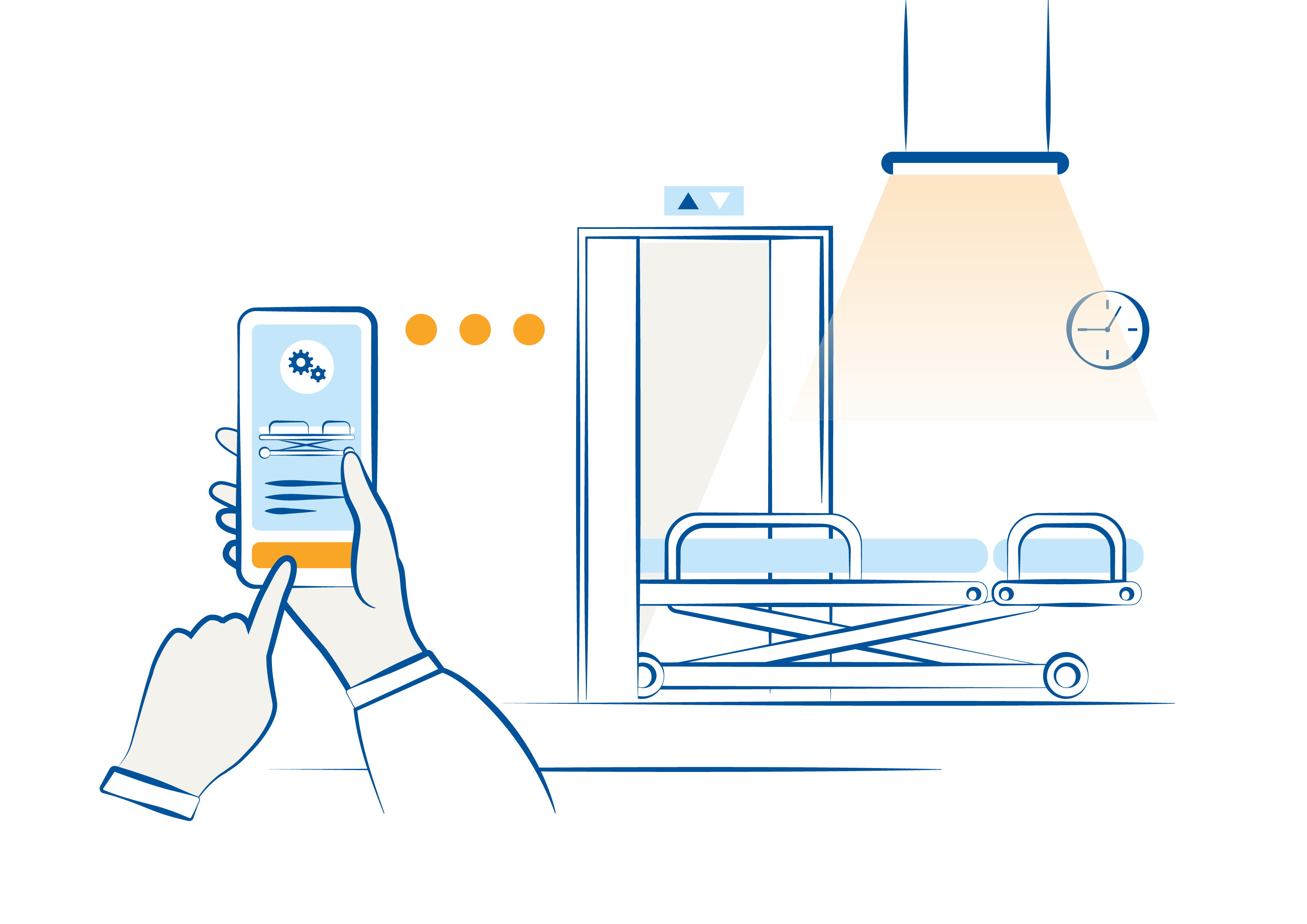 Illustrasjon av en sengeautomat på sykehus