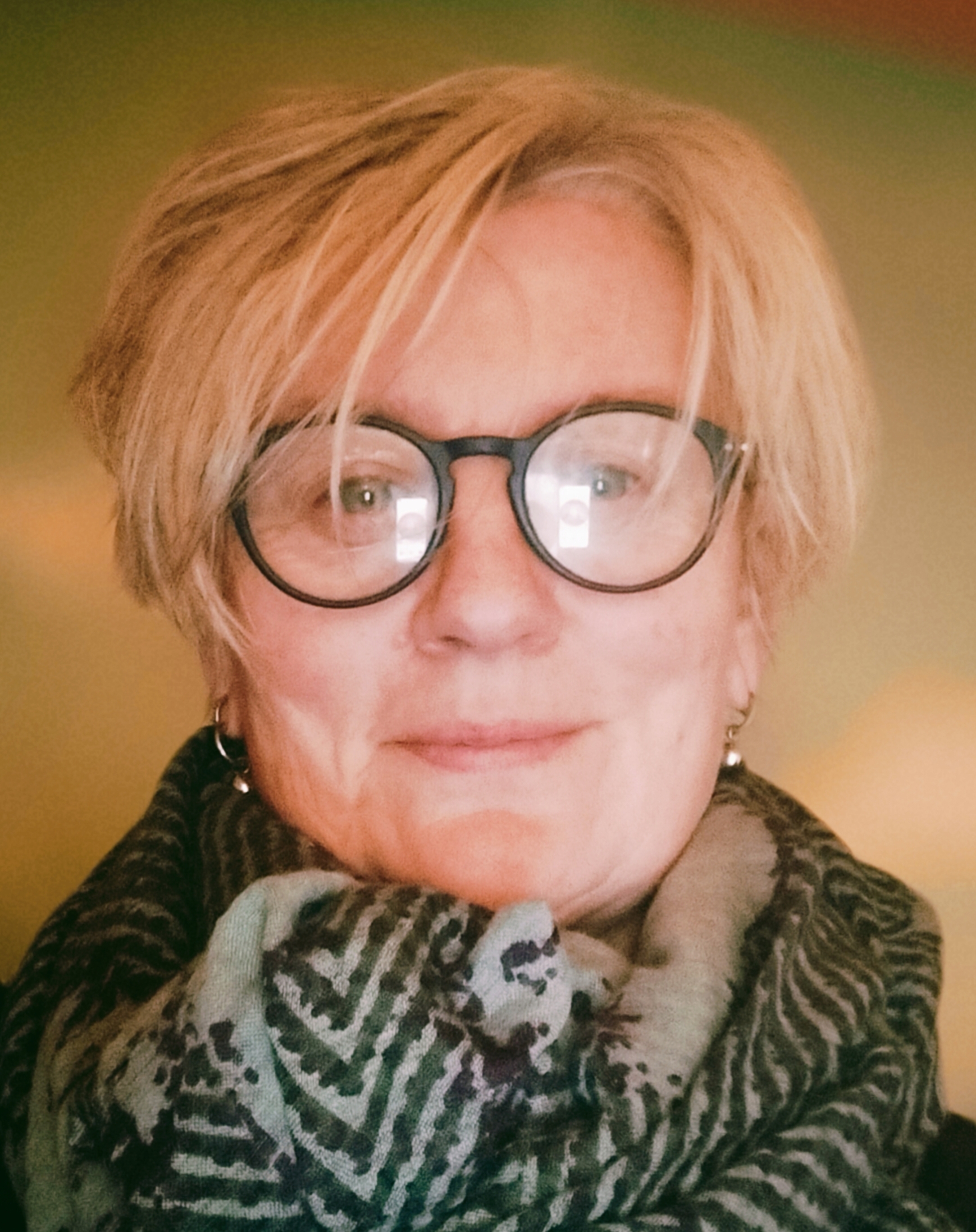 A man wearing glasses