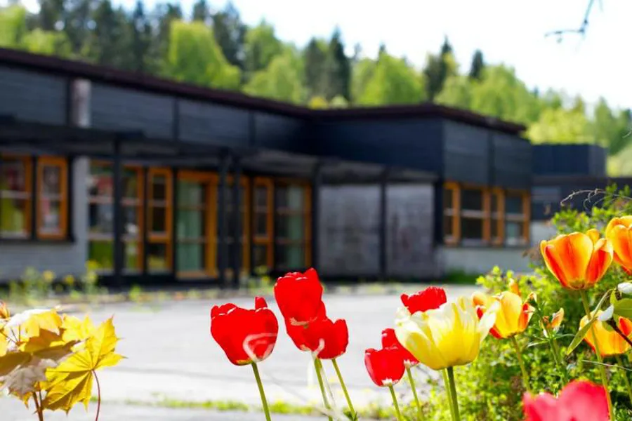 Inngangspartiet på Solberg skole