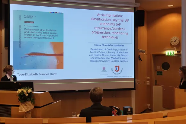 The first opponent begins her questioning of the candidate