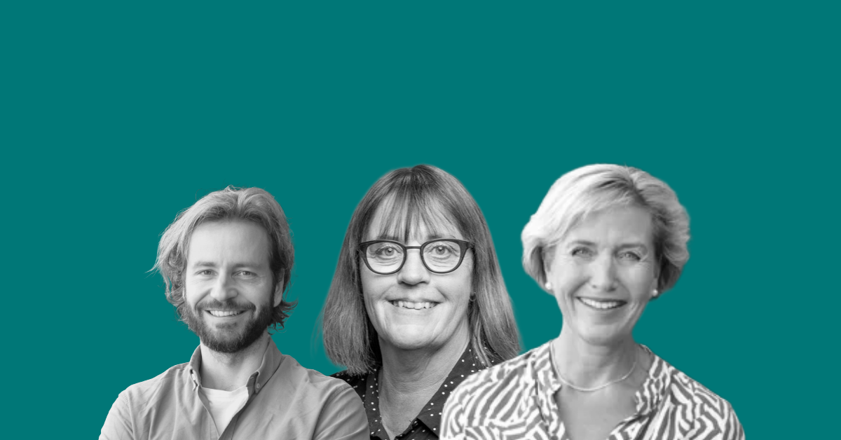 Bilde av Kjetil Bremer og gjestene Karin Irene Gravbrøt og Ingeborg Ulltveit-Moe Eikenæs