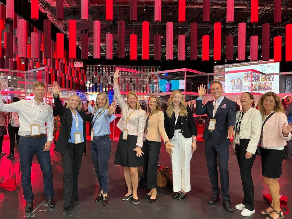 ProCardio researchers posing inside the conference venue