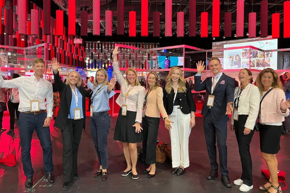 ProCardio researchers posing inside the conference venue