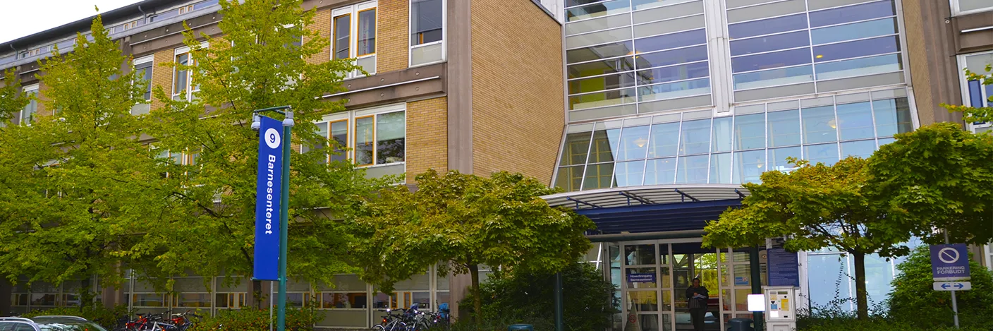 Inngangspartiet til Barnesenteret (bygg 9) på Ullevål sykehus