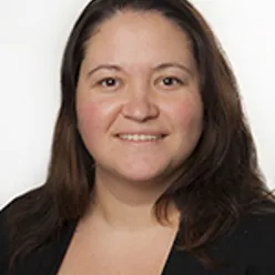 En person med langt hår