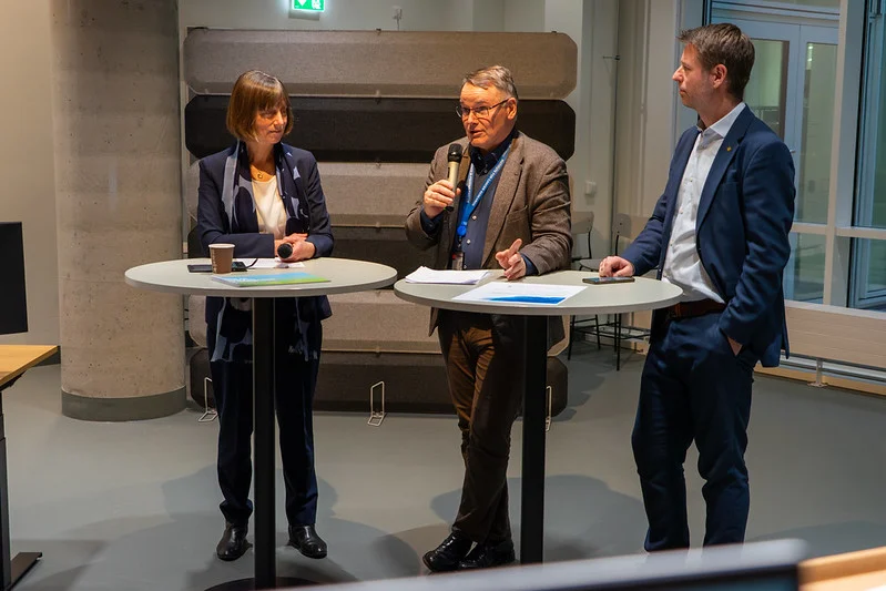 Ursin Giske fra KReftregisteret, Kjetil Taskén fra Oslo universitetssykehus og Magnus Widerøe fra NTNU