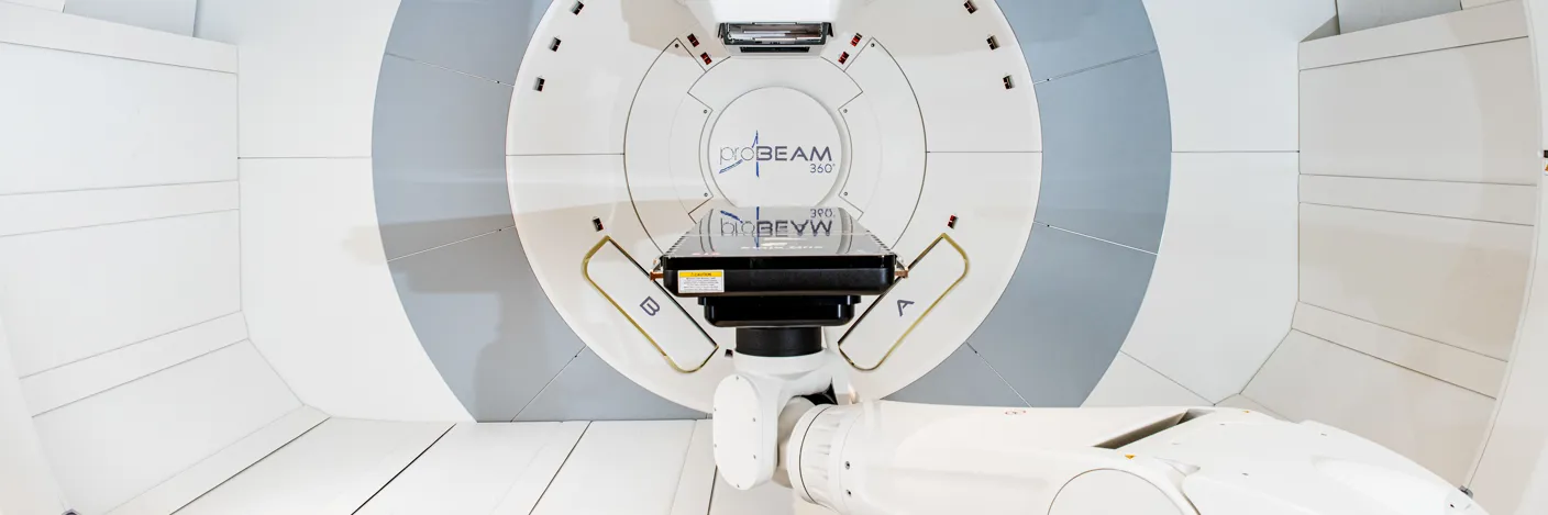 Strålemaskin for protonstråling